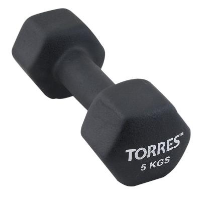 Гантель 5кг Torres с неопреновым покрытием